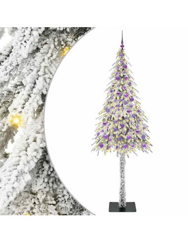 Albero di Natale con 300 LED Bianco 210 cm PE e Acciaio