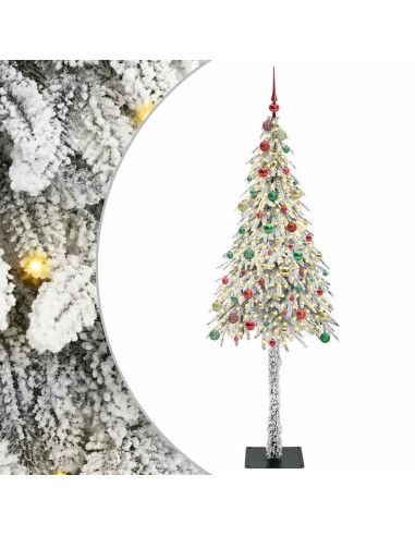 Albero di Natale con 300 LED Bianco 210 cm PE e Acciaio