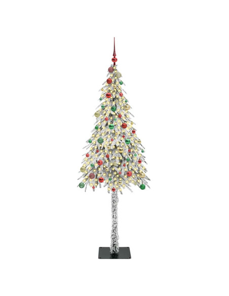 Albero di Natale con 300 LED Bianco 210 cm PE e Acciaio