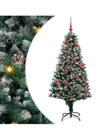 Albero di Natale artificiale con 150 LED Verde 150 cm