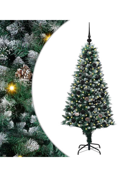 Albero di Natale artificiale con 150 LED Verde 150 cm