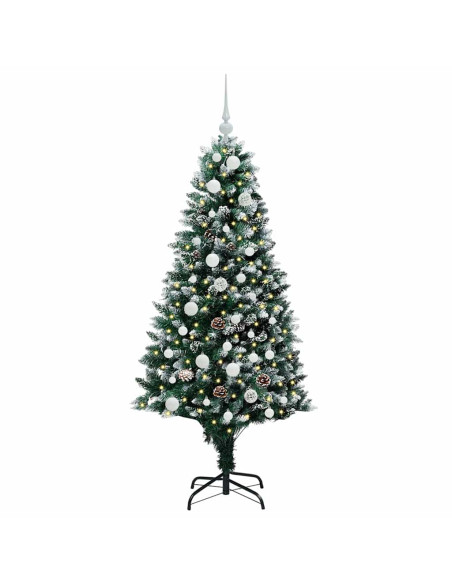Albero di Natale artificiale con 150 LED Verde 150 cm