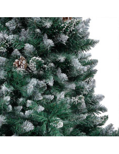 Albero di Natale artificiale con 150 LED Verde 150 cm 2