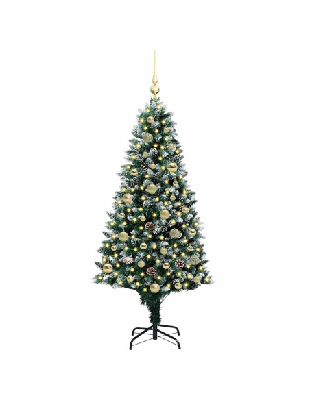 Albero di Natale artificiale con 150 LED Verde 150 cm