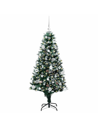 Albero di Natale artificiale con 150 LED Verde 150 cm