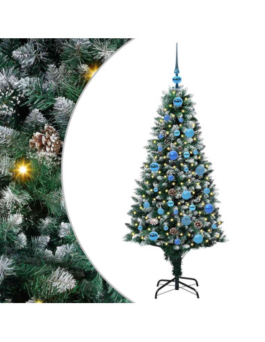 Albero di Natale artificiale con 150 LED Verde 150 cm