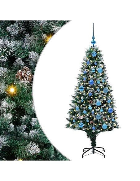 Albero di Natale artificiale con 150 LED Verde 150 cm