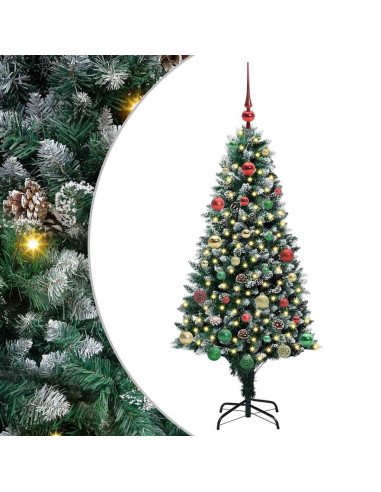Albero di Natale artificiale con 150 LED Verde 150 cm