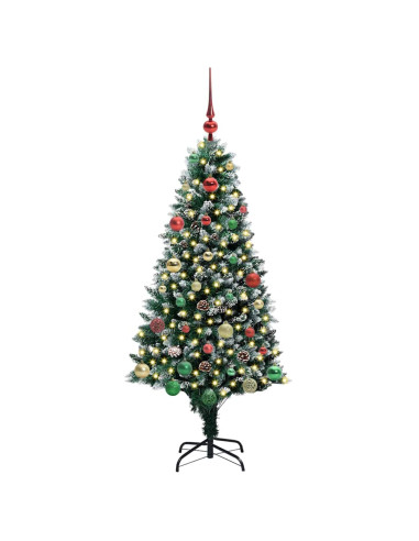 Albero di Natale artificiale con 150 LED Verde 150 cm