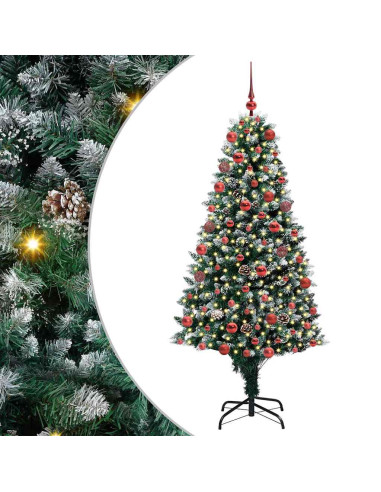 Albero di Natale artificiale con 300 LED Verde 180 cm