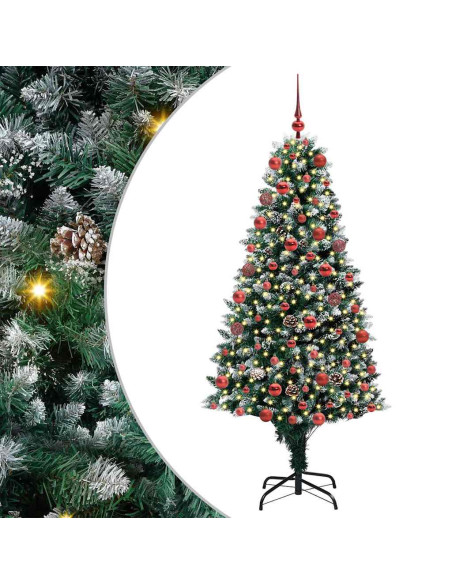 Albero di Natale artificiale con 300 LED Verde 180 cm