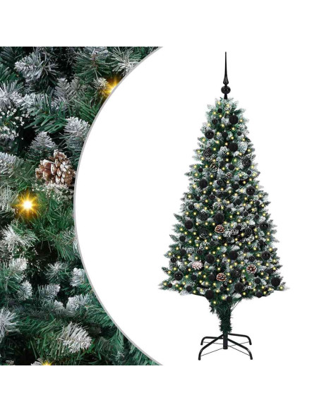 Albero di Natale artificiale con 300 LED Verde 180 cm