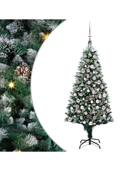 Albero di Natale artificiale con 300 LED Verde 180 cm