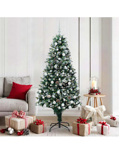 Albero di Natale artificiale con 300 LED Verde 180 cm