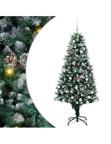 Albero di Natale artificiale con 300 LED Verde 180 cm