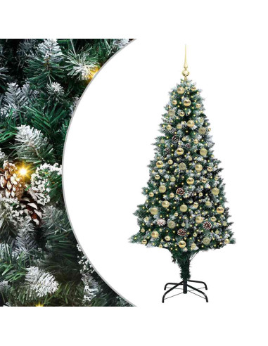 Albero di Natale artificiale con 300 LED Verde 180 cm