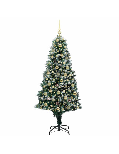 Albero di Natale artificiale con 300 LED Verde 180 cm