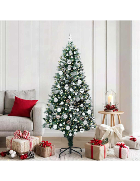 Albero di Natale artificiale con 300 LED Verde 180 cm