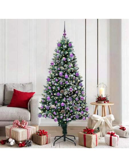 Albero di Natale artificiale con 300 LED Verde 180 cm