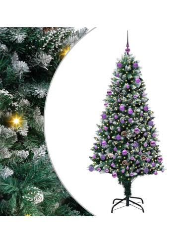 Albero di Natale artificiale con 300 LED Verde 180 cm