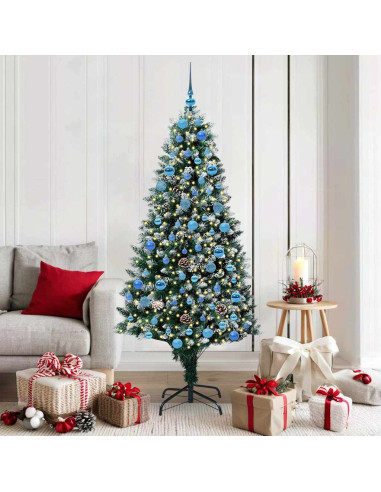 Albero di Natale artificiale con 300 LED Verde 180 cm