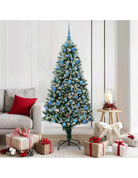 Albero di Natale artificiale con 300 LED Verde 180 cm