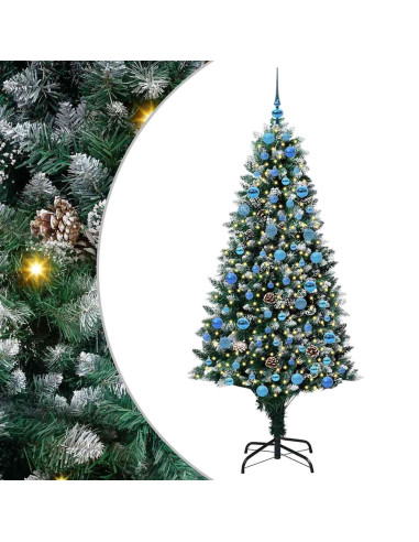 Albero di Natale artificiale con 300 LED Verde 180 cm