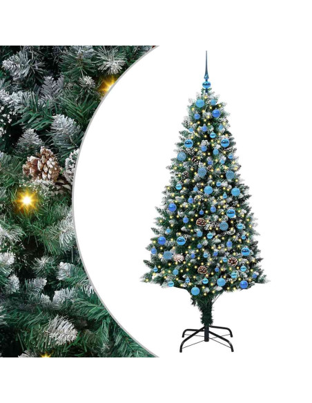 Albero di Natale artificiale con 300 LED Verde 180 cm