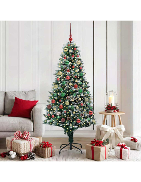 Albero di Natale artificiale con 300 LED Verde 180 cm