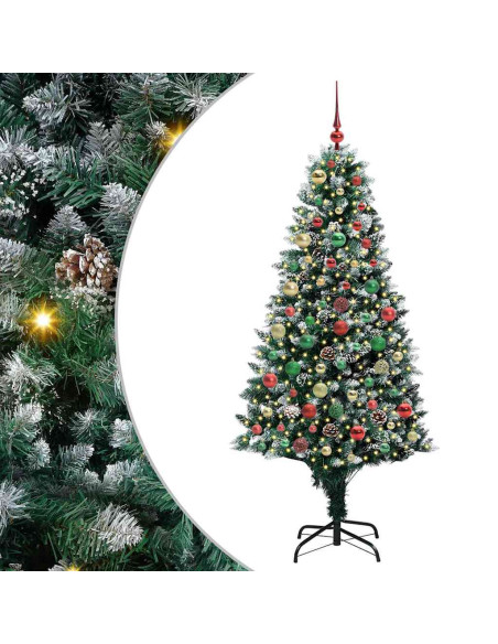 Albero di Natale artificiale con 300 LED Verde 180 cm