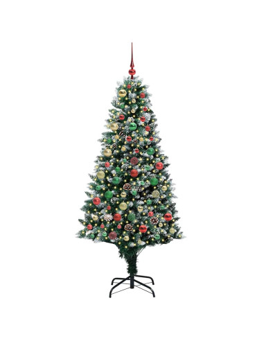 Albero di Natale artificiale con 300 LED Verde 180 cm