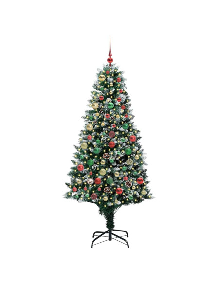 Albero di Natale artificiale con 300 LED Verde 180 cm