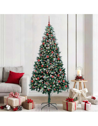 Albero di Natale artificiale con 300 LED Verde 210 cm