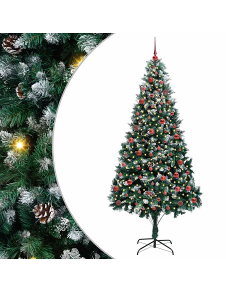 Albero di Natale artificiale con 300 LED Verde 210 cm
