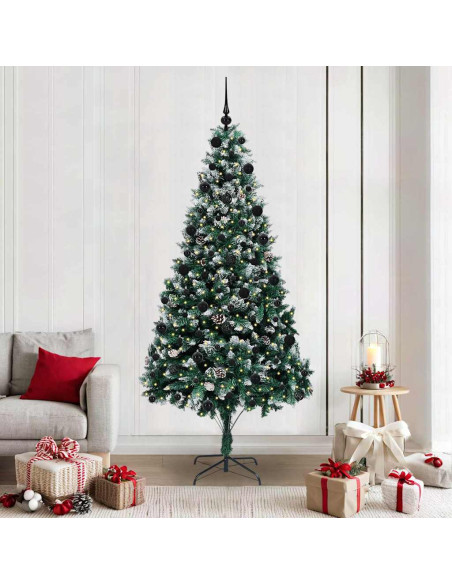 Albero di Natale artificiale con 300 LED Verde 210 cm