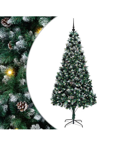 Albero di Natale artificiale con 300 LED Verde 210 cm