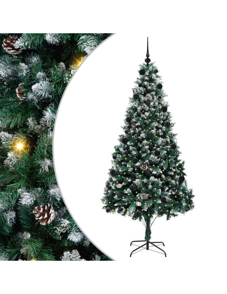 Albero di Natale artificiale con 300 LED Verde 210 cm