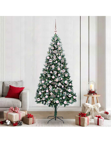 Albero di Natale artificiale con 300 LED Verde 210 cm