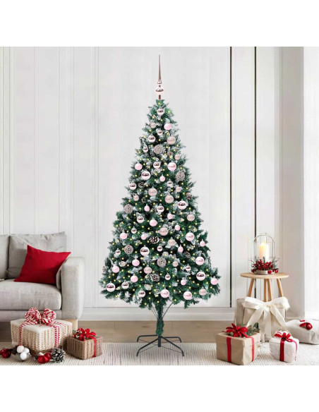Albero di Natale artificiale con 300 LED Verde 210 cm