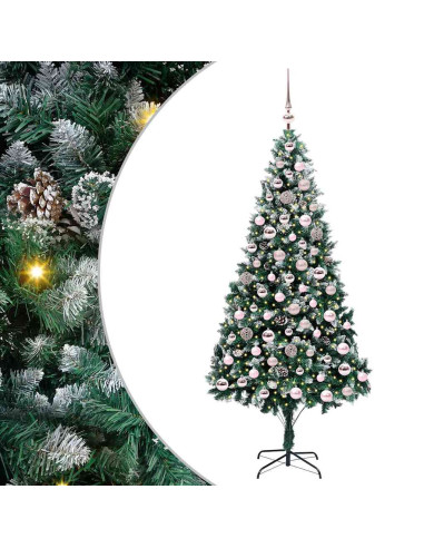 Albero di Natale artificiale con 300 LED Verde 210 cm