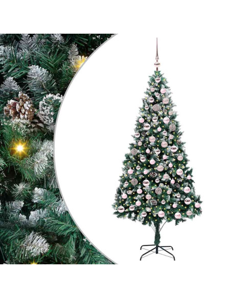 Albero di Natale artificiale con 300 LED Verde 210 cm