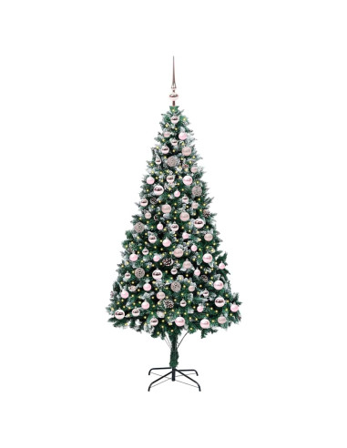 Albero di Natale artificiale con 300 LED Verde 210 cm