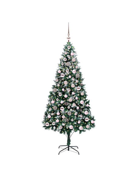 Albero di Natale artificiale con 300 LED Verde 210 cm