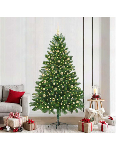 Albero di Natale artificiale con 300 LED Verde 210 cm
