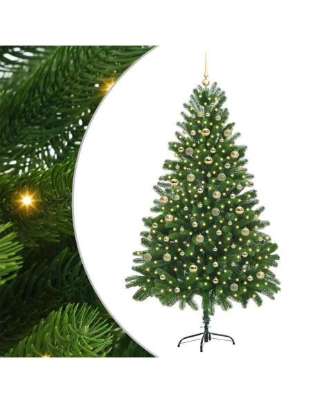 Albero di Natale artificiale con 300 LED Verde 210 cm