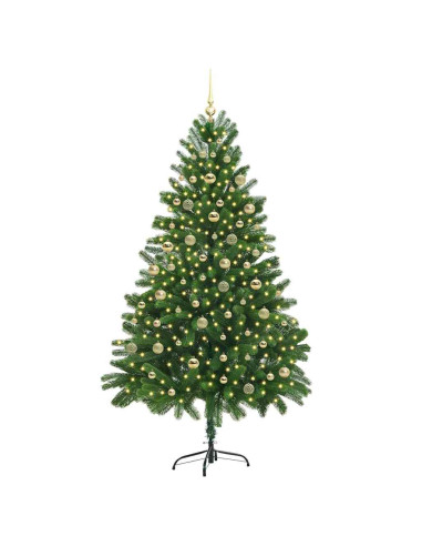 Albero di Natale artificiale con 300 LED Verde 210 cm