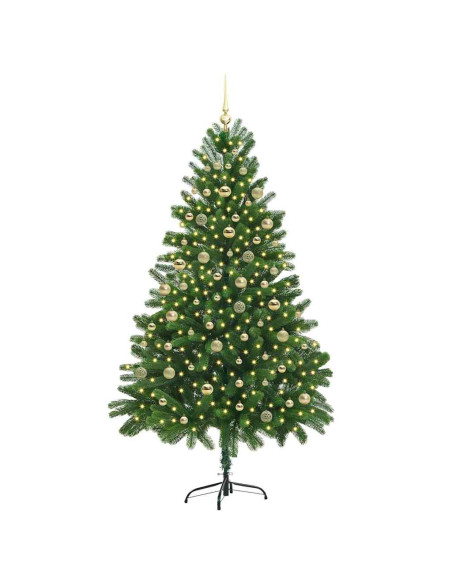Albero di Natale artificiale con 300 LED Verde 210 cm