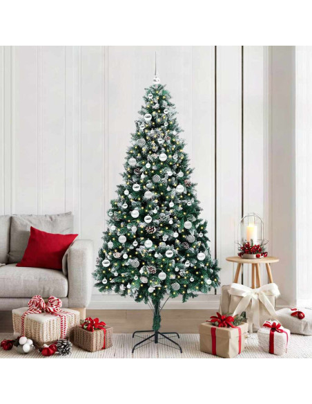 Albero di Natale artificiale con 300 LED Verde 210 cm