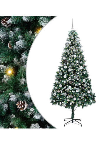 Albero di Natale artificiale con 300 LED Verde 210 cm
