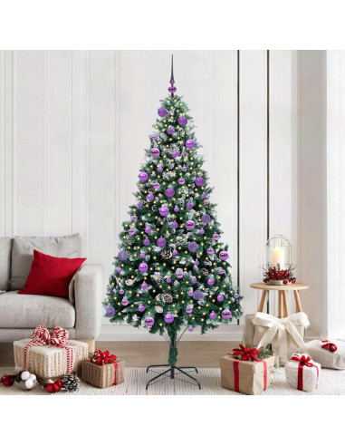 Albero di Natale artificiale con 300 LED Verde 210 cm